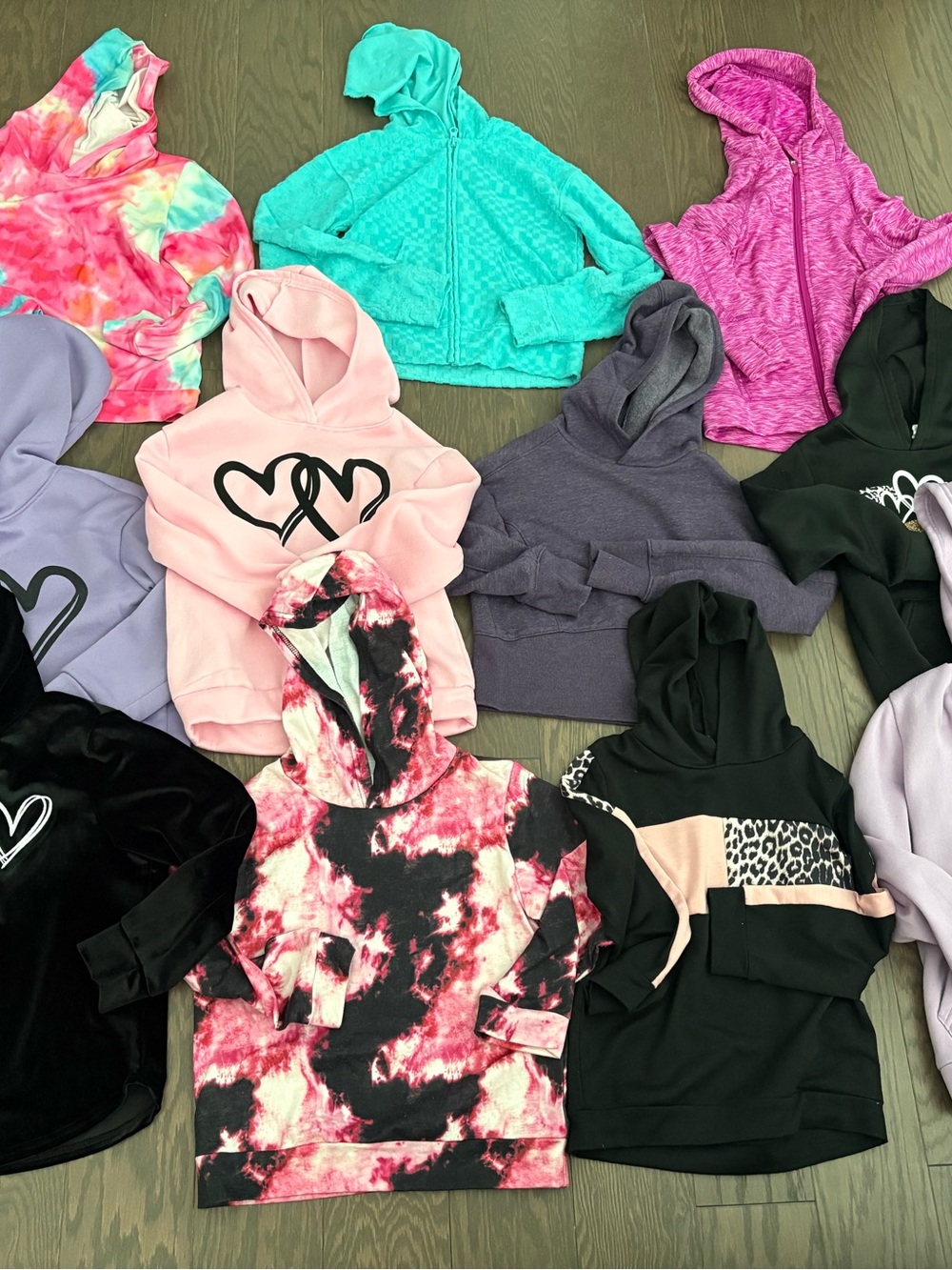 Girl’s sweatshirts / hoodies lot, size 7/8